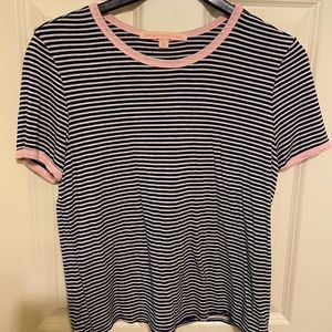 Rebellious One Striped Flowy T-Shirt Top